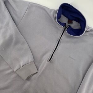 Vintage Patagonia Capilene Quarter Zip Pullover Mens Large Grey Made in USA